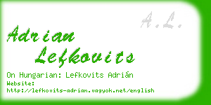 adrian lefkovits business card